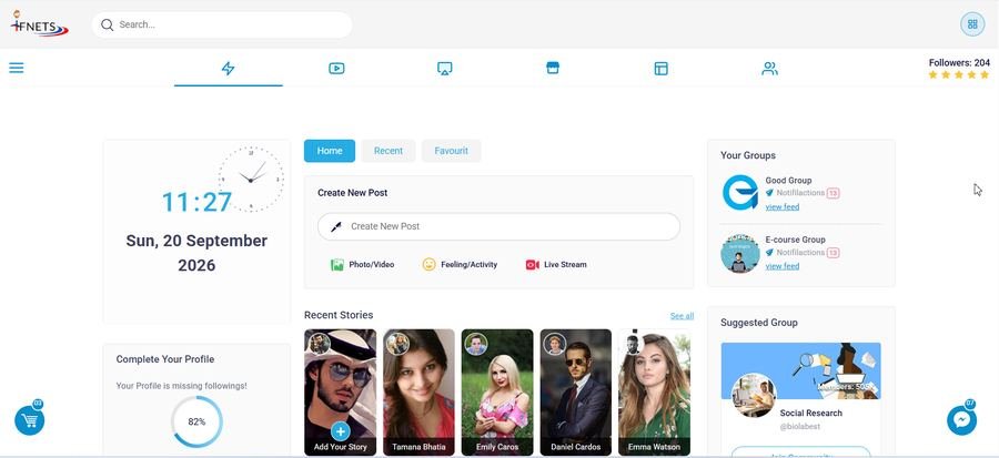 iFnets platform screenshot