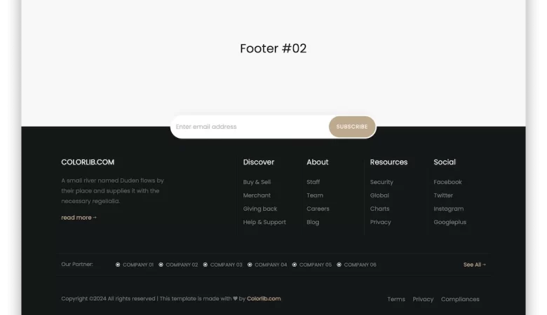 20 Best HTML Footer Templates In 2024