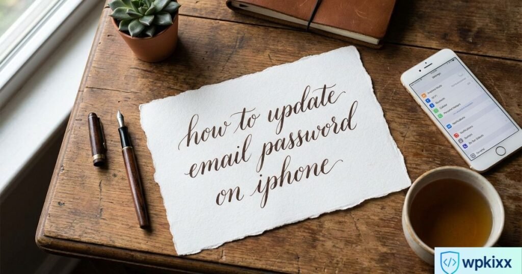 how to update email password on iphone
