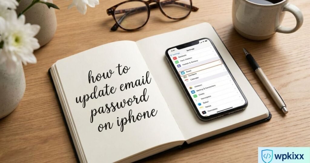 how to update email password on iphone