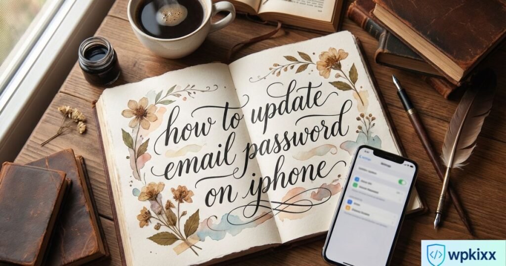 how to update email password on iphone