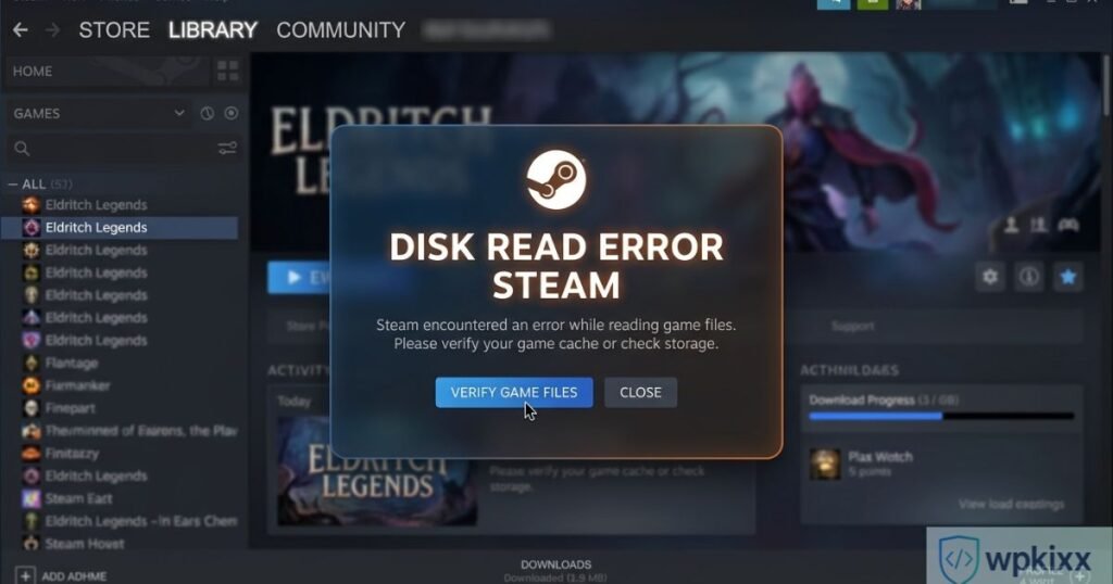 disk read error steam