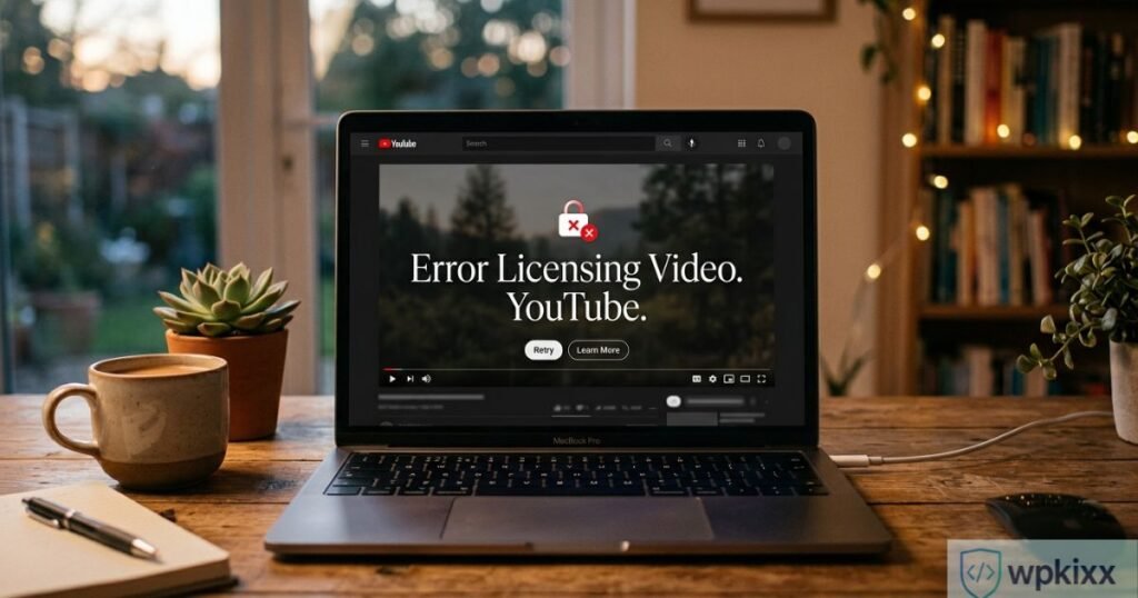 error licensing video youtube​