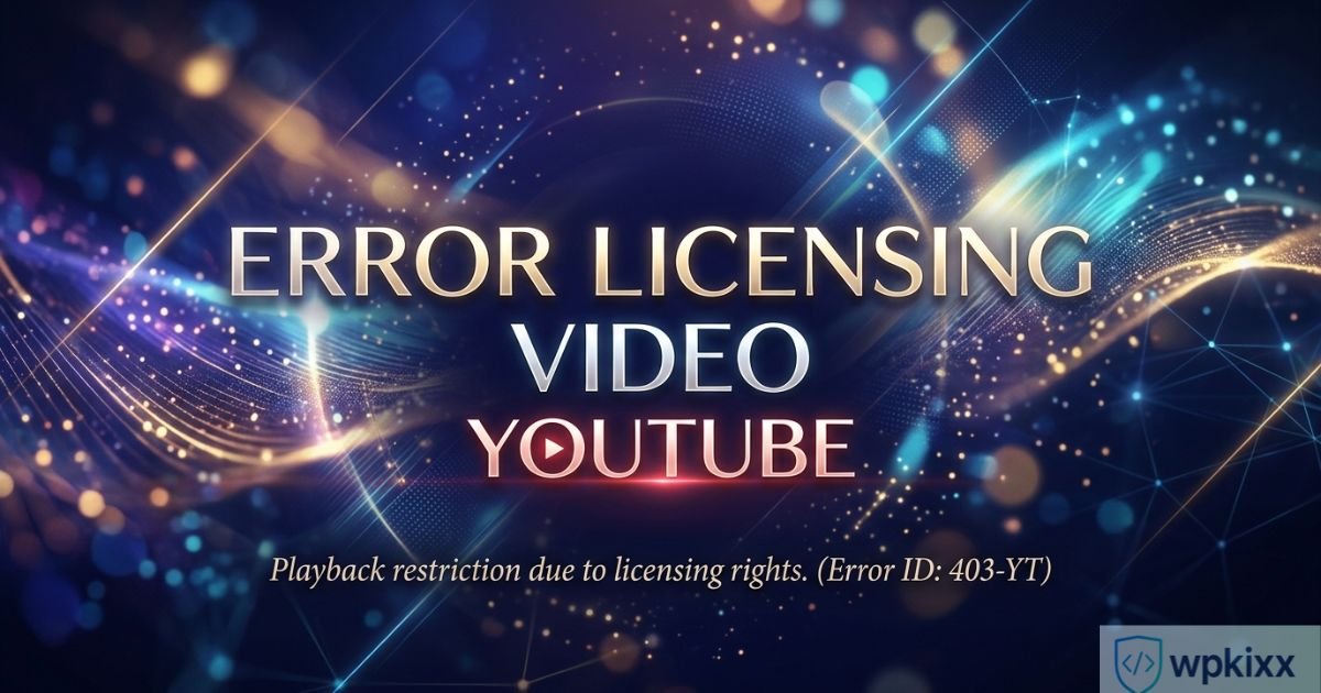 error licensing video youtube​