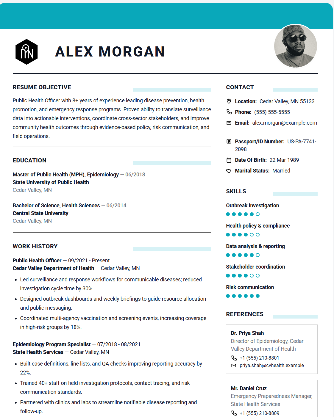 Economist resume template for free resume builder