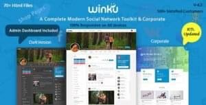 Winku social network theme